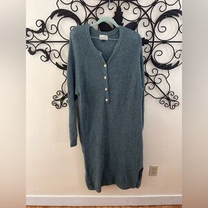 Blue midi sweater dress